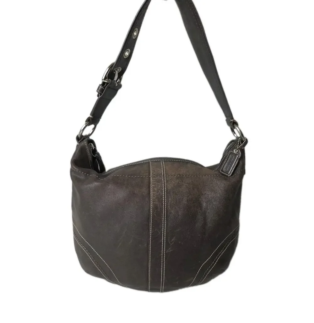 COACH Purse Soho Hobo Shoulder Bag Y2K Brown Leather Handbag F10907
